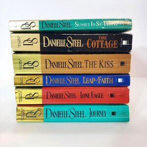 Danielle Steel Paperback Lot of 6 Books Vintage Romance Set – Journey, The Kiss,